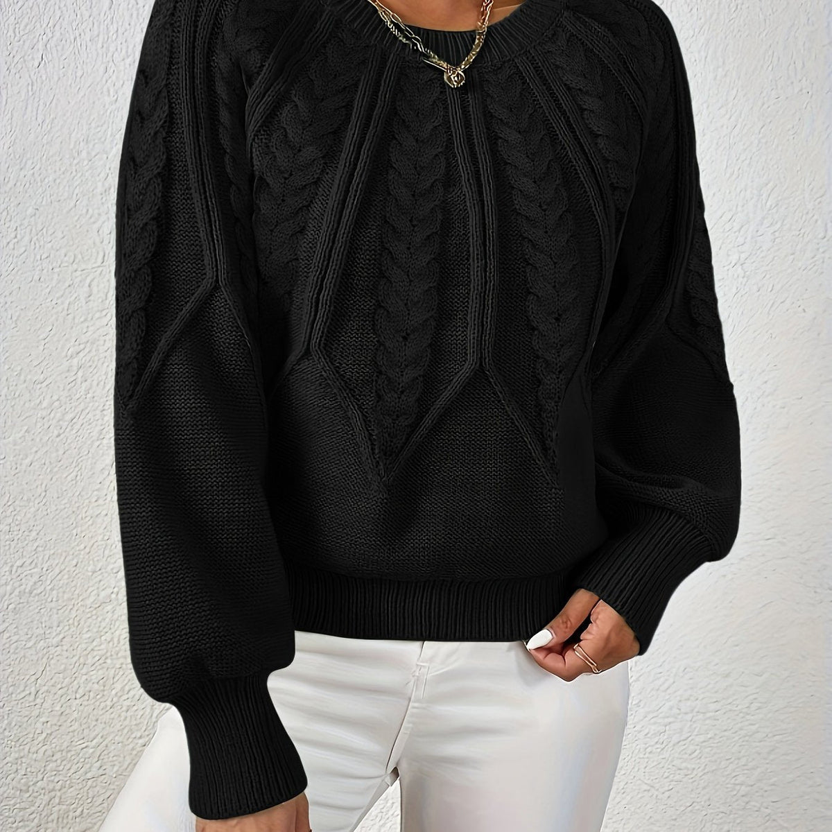 Ophelia | Entspannter Zopfmuster-Pullover