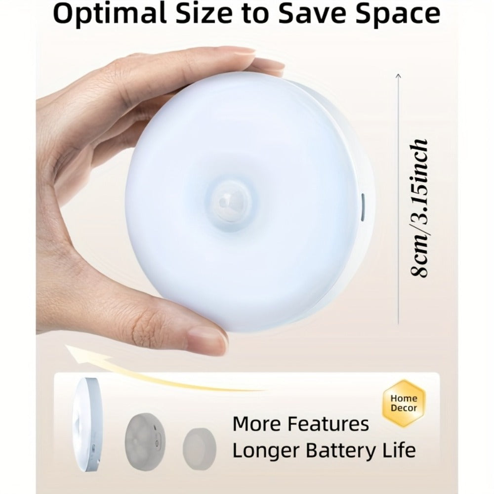Motion Sensor Night Light, Wireless USB Rechargeable, Dimmable Wall Lamp Dual Mode PIR for Home Cooking