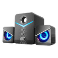 USB Powered Computer Speakers with Subwoofer, 3.5mm Aux Wired Desktop PC Laptop Speaker System, Dual 2" Tweeter + 3" Subwoofer