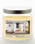 Autumn Porch 12.8 Oz Candle Glass Jar with Brushed Silver Metal Lid