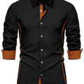 Dorian | Contrast-Trim Long Sleeve Shirt