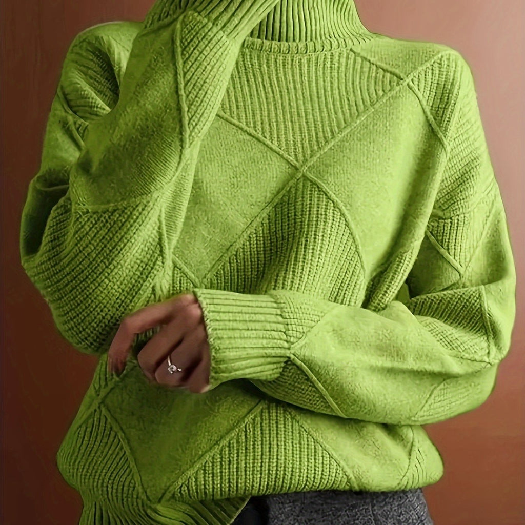 Freya | Strukturierter Rollkragenpullover