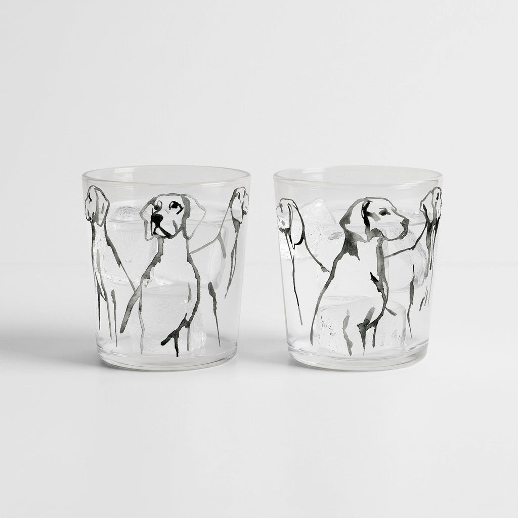Pups in Watercolor - Sandalwood and Bergamot 9.6oz Soy Wax Candle 2 Piece Set