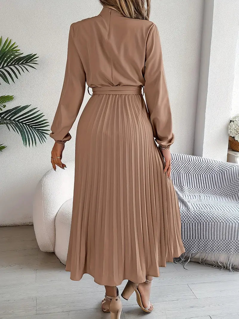 Isabella | Midikleid mit langen Ärmeln und Taillengürtel