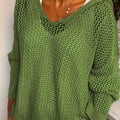 Fleur | Open-Knit Hooded Sweater