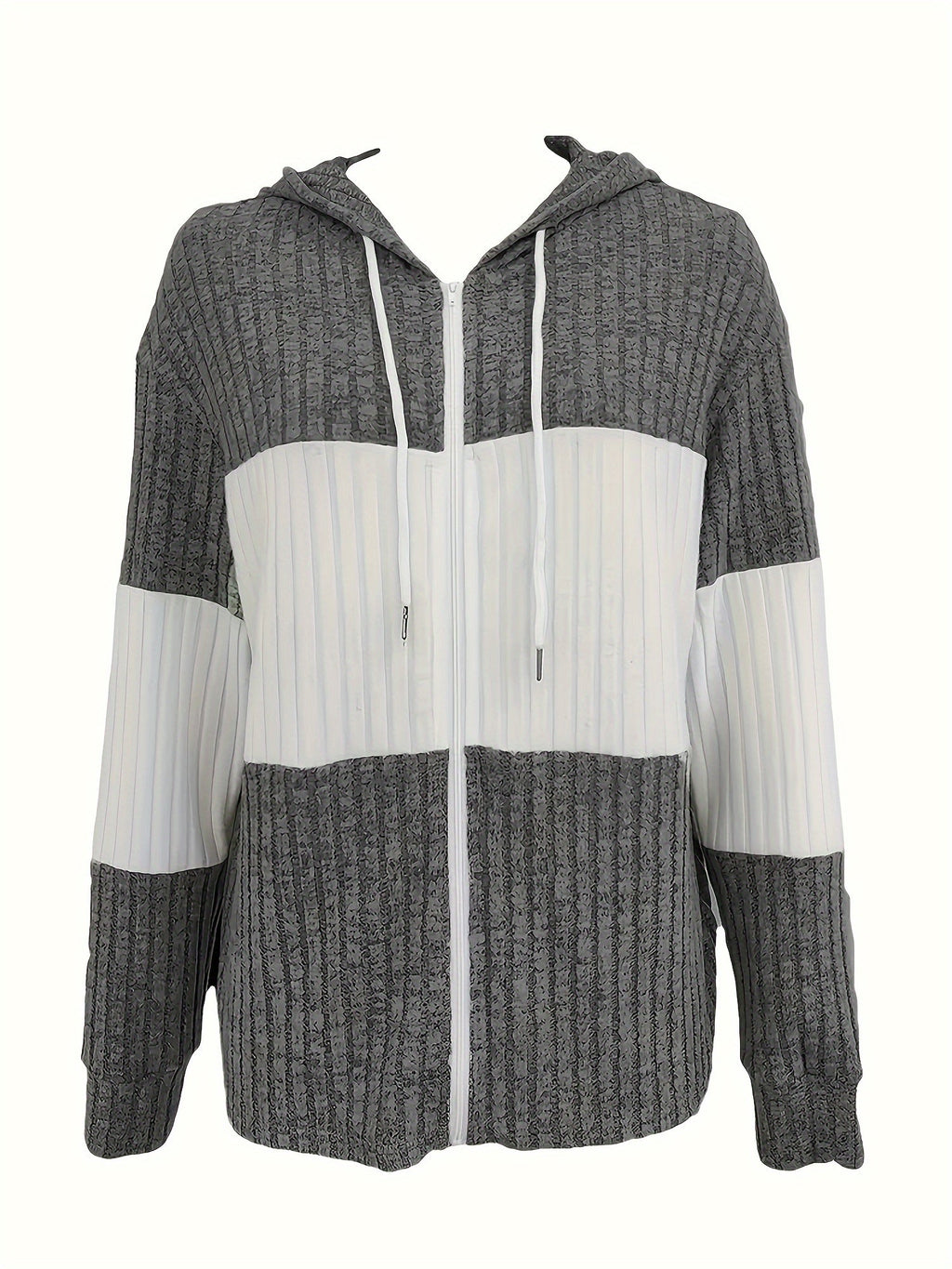 Tamara | Textured Hooded Zip Jacket