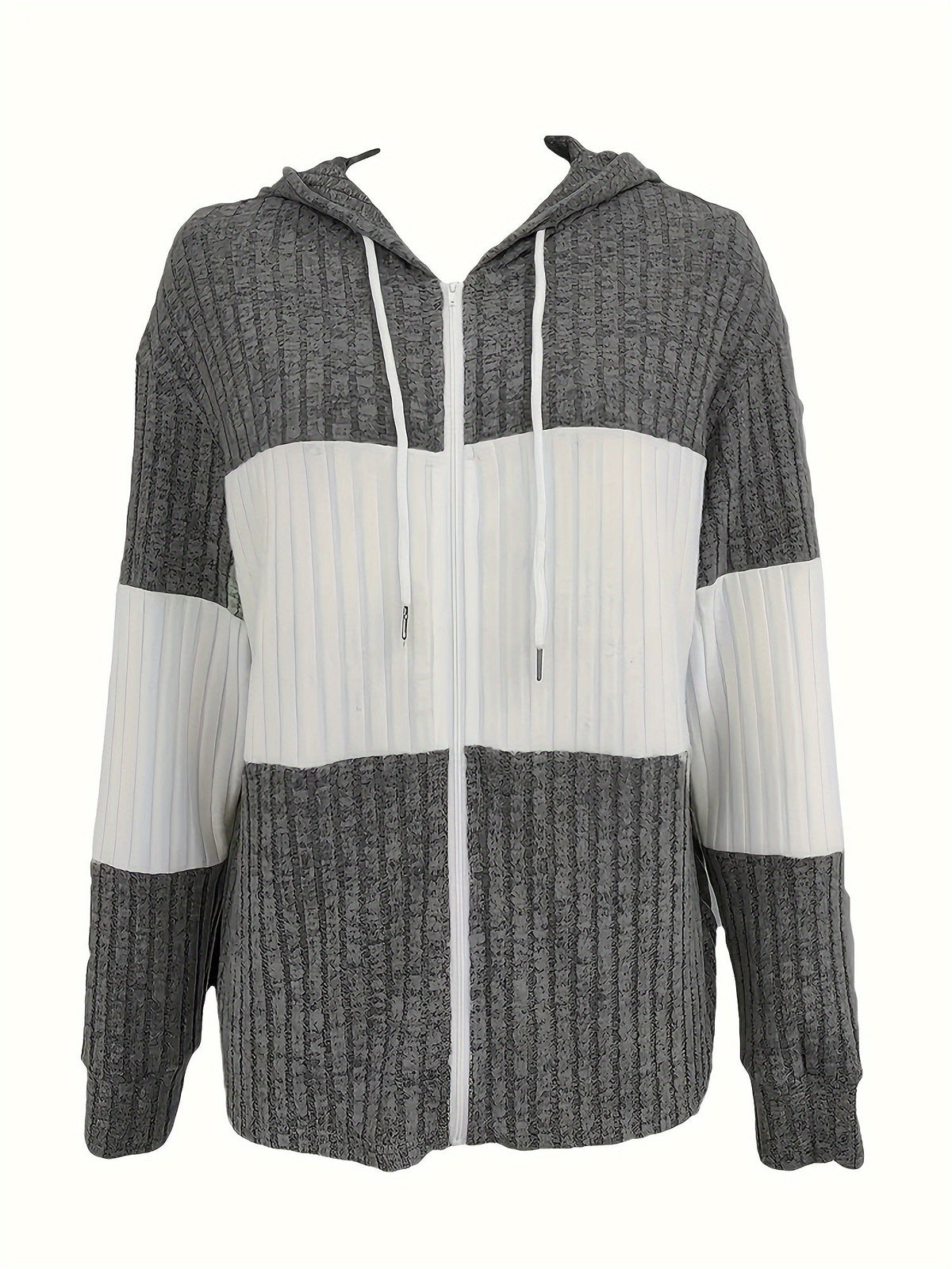 Tamara | Textured Hooded Zip Jacket