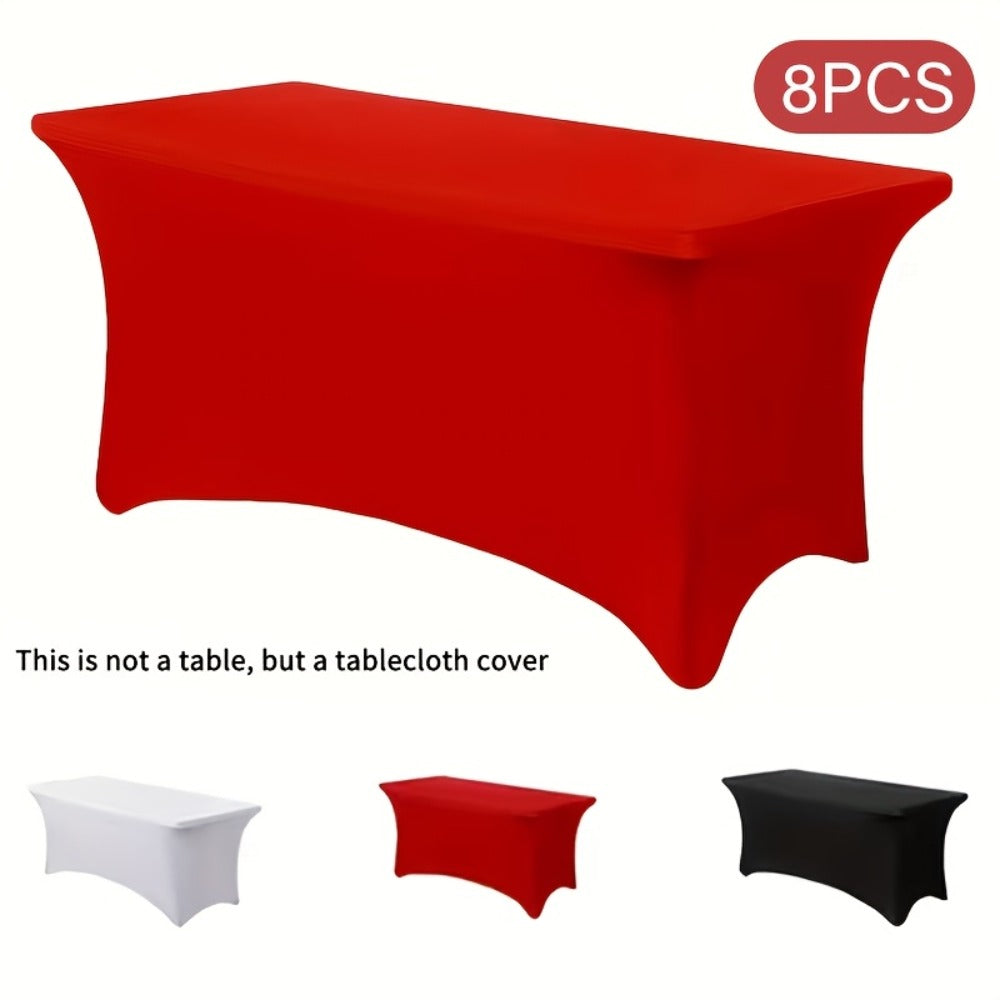 Spandex Tablecloth 6 Foot Rectangular Stretch Table Cover for Parties Weddings Banquets for Entryways, Bedrooms and Living Spaces