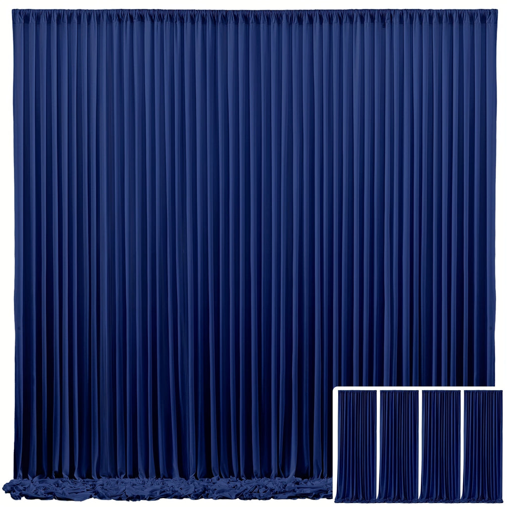 Backdrop Curtains 4 Pack 59x118 Inch, Wrinkle-Resistant Non-Transparent Party Decoration Fabric with Pole Pocket