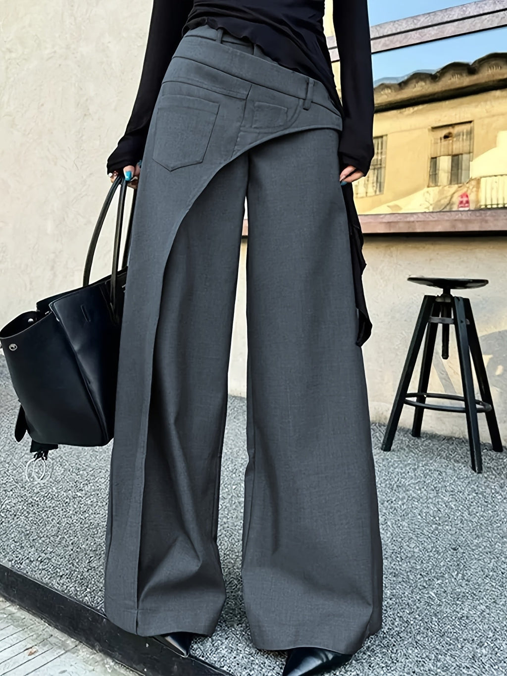 Astrid | Mehrlagige Hose mit weitem Bein