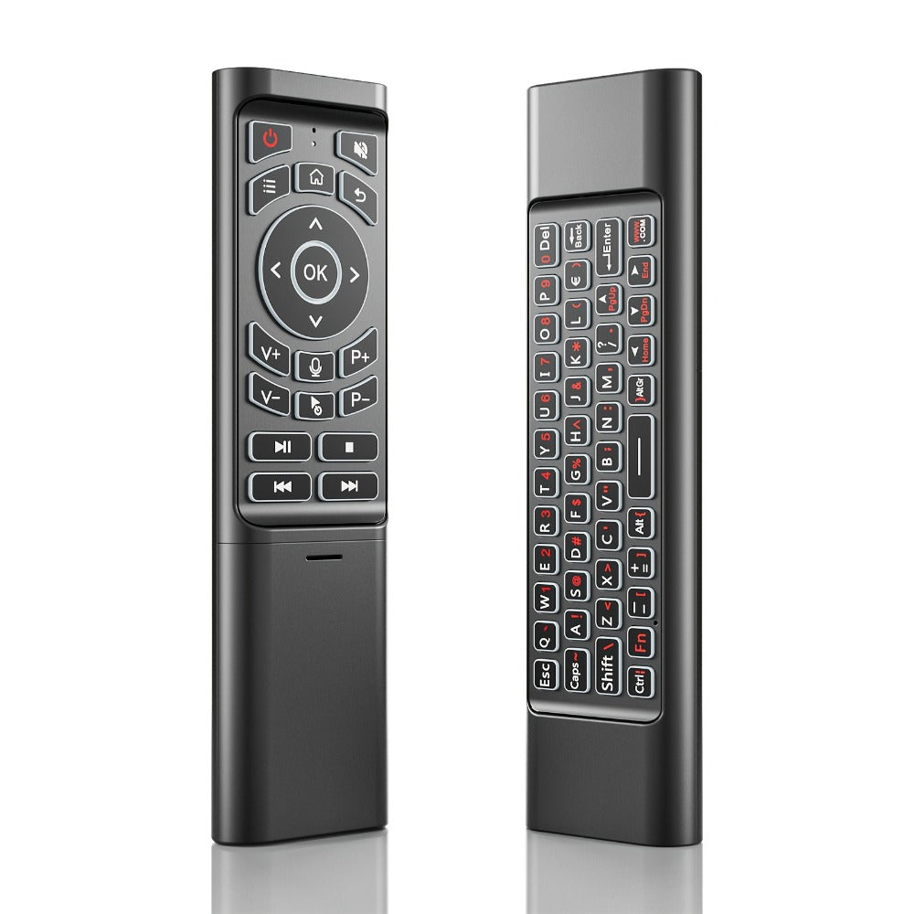 Mini Wireless Keyboard Remote Control Tri-Mode - Bluetooth & 2.4G Dual Channel, 7-Color Backlight