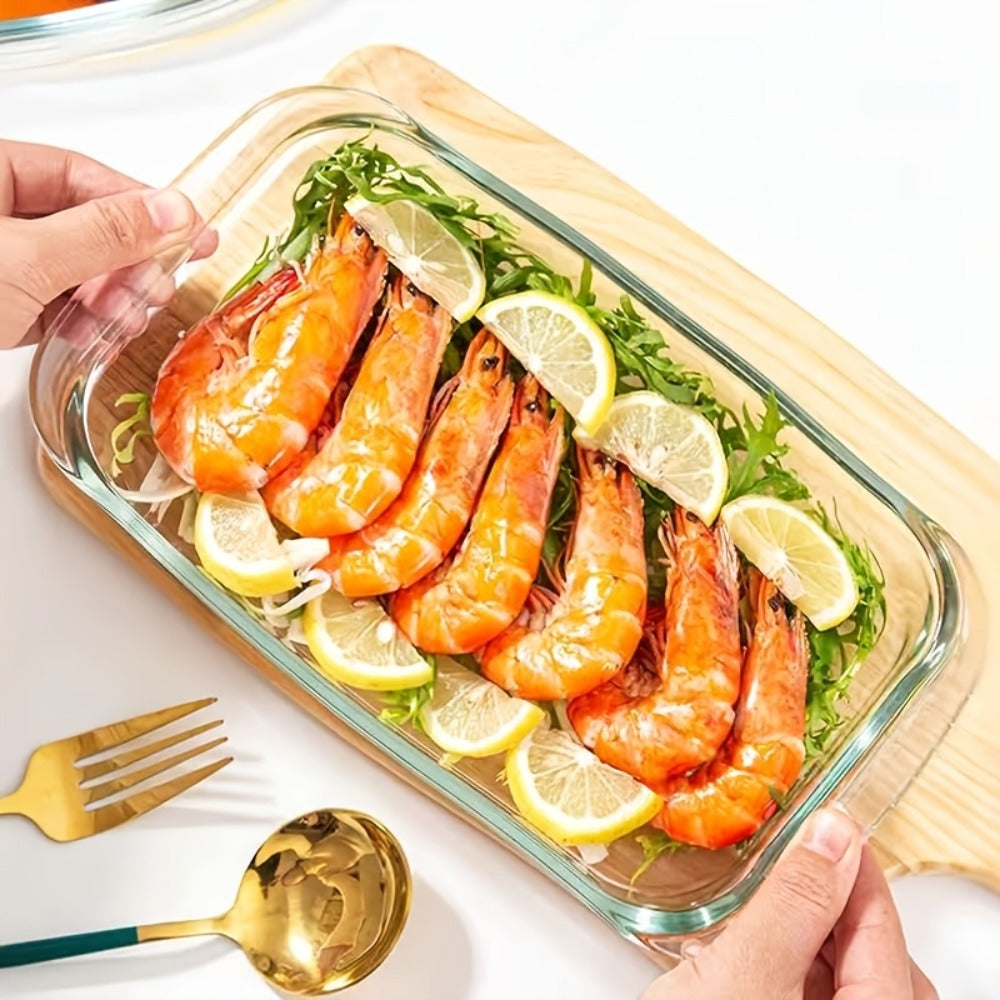 Baking Dish with Handles and Silicone Brush for Baking Bread Cakes