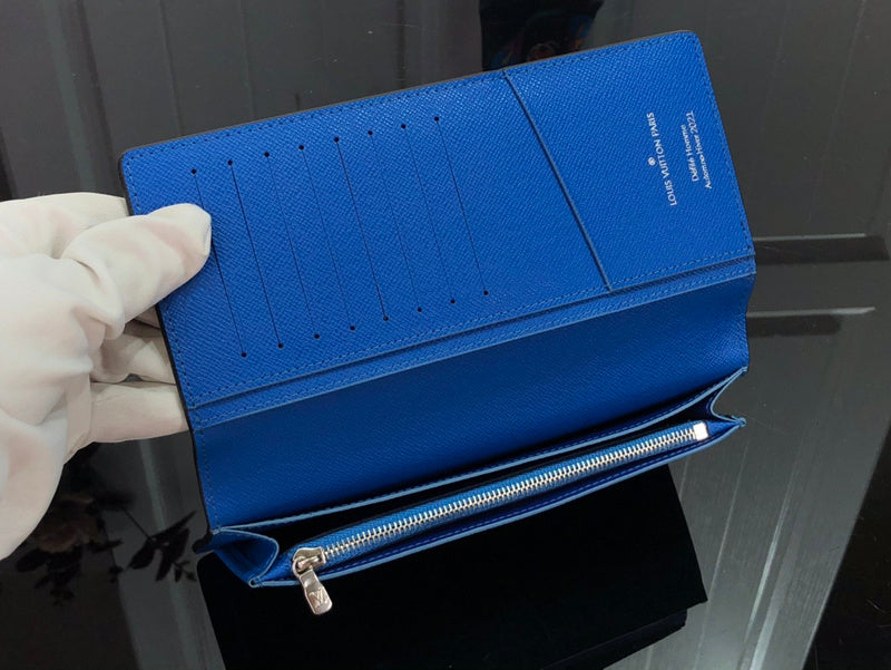 Louis Vuitton Brazza Wallet – Monogram Eclipse Galaxy Blue "louis vuitton!"