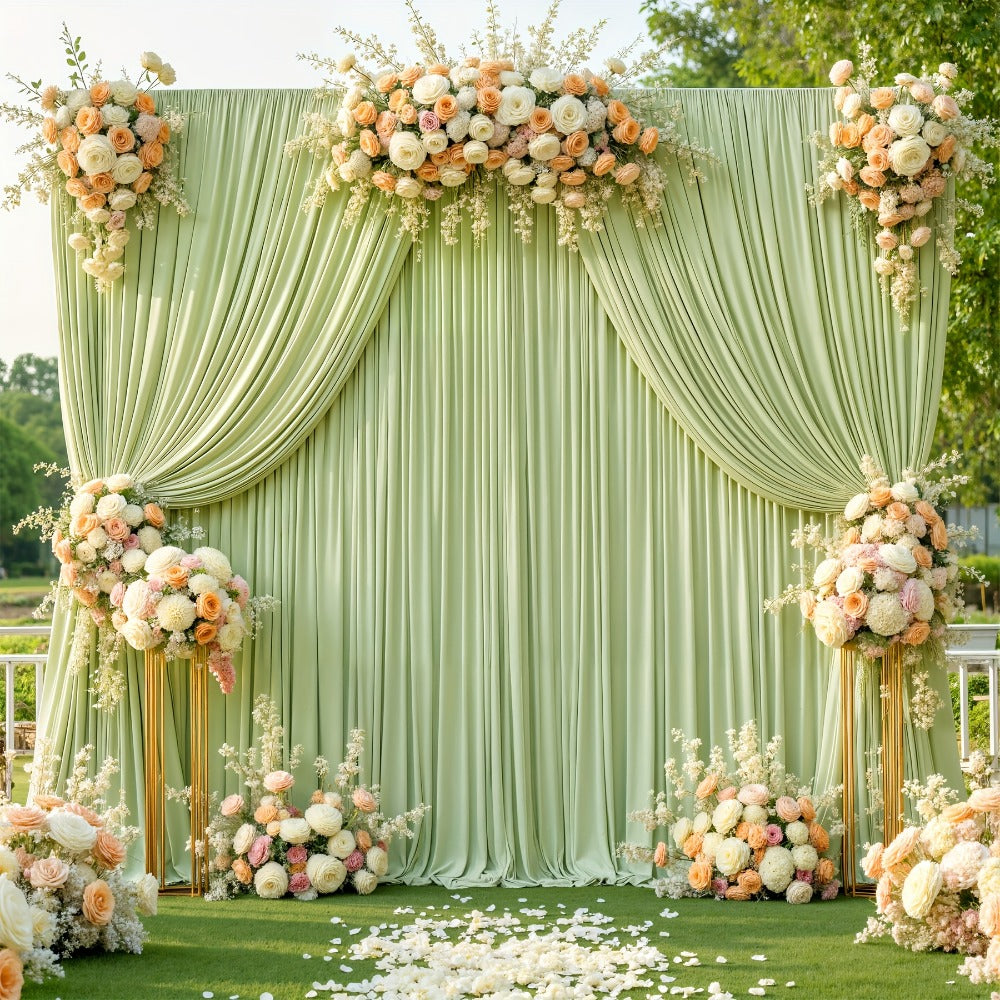 Two-Panel Photography Backdrop Curtain Set in 16 Colors with 59 x 85-Inch Panels and Pole Pockets