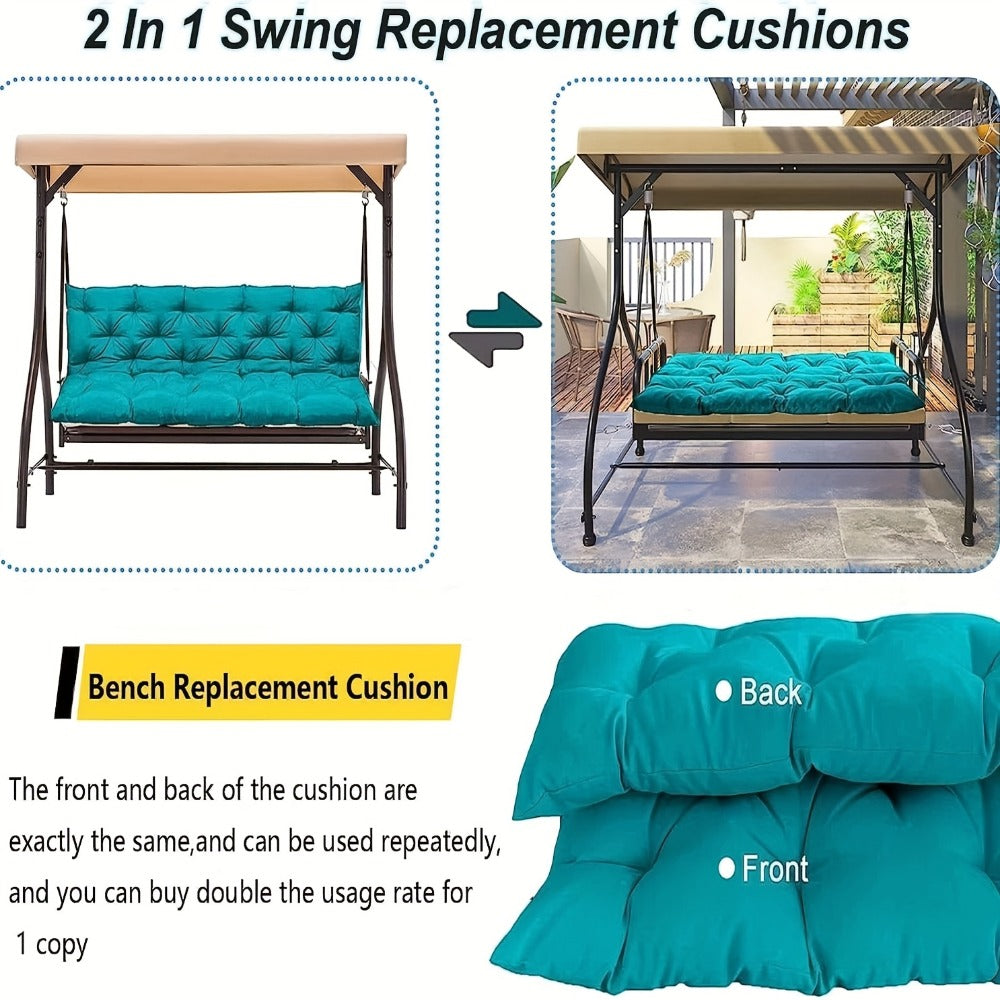 5-Inch Outdoor Swing Cushions with Waterproof Protection and Washable Cover for Patio