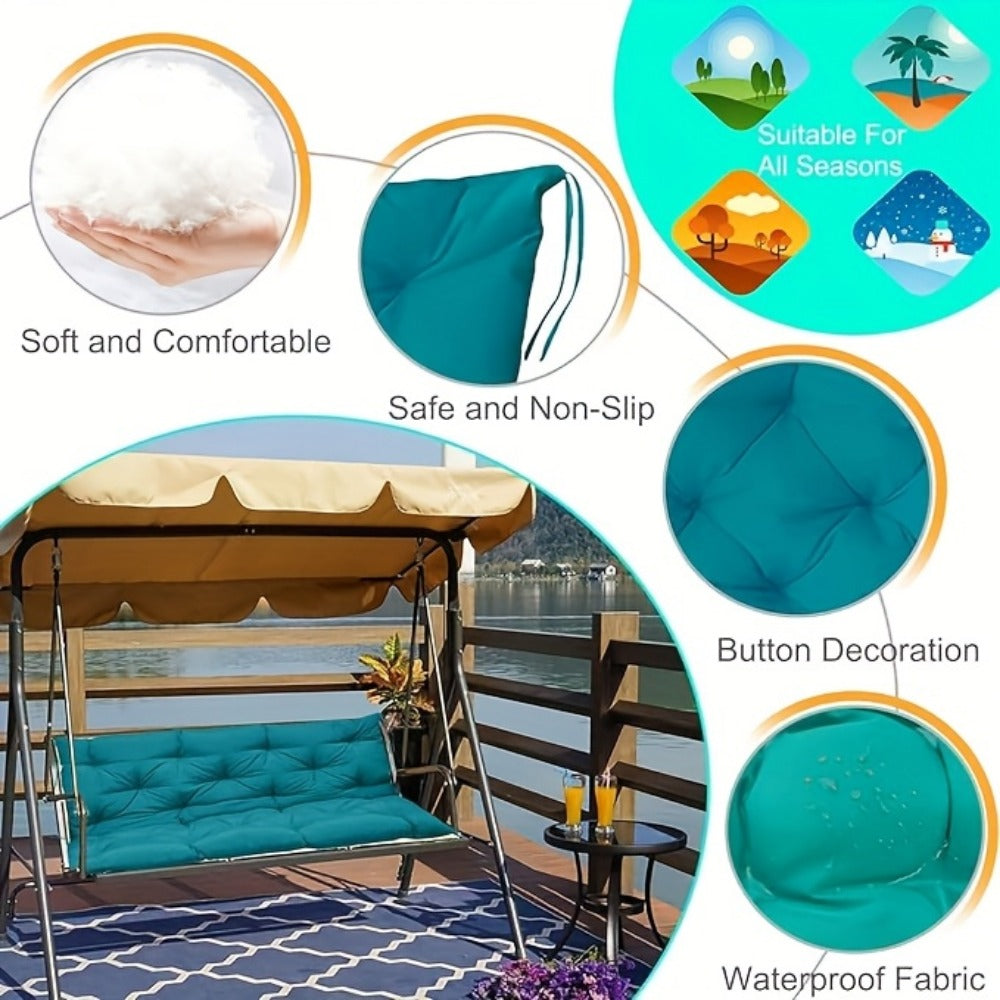 5-Inch Outdoor Swing Cushions with Waterproof Protection and Washable Cover for Patio