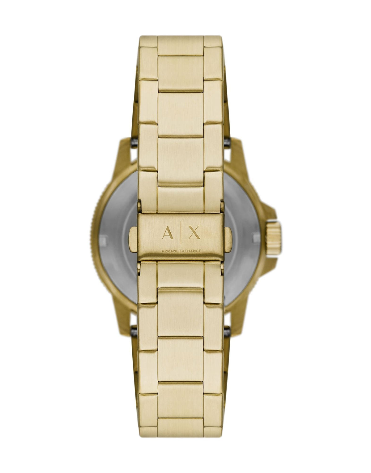 Armani Exchange Cayde AX2707 Herren-Analoguhr – Goldfarbenes Zifferblatt mit passendem Edelstahlarmband in Gold