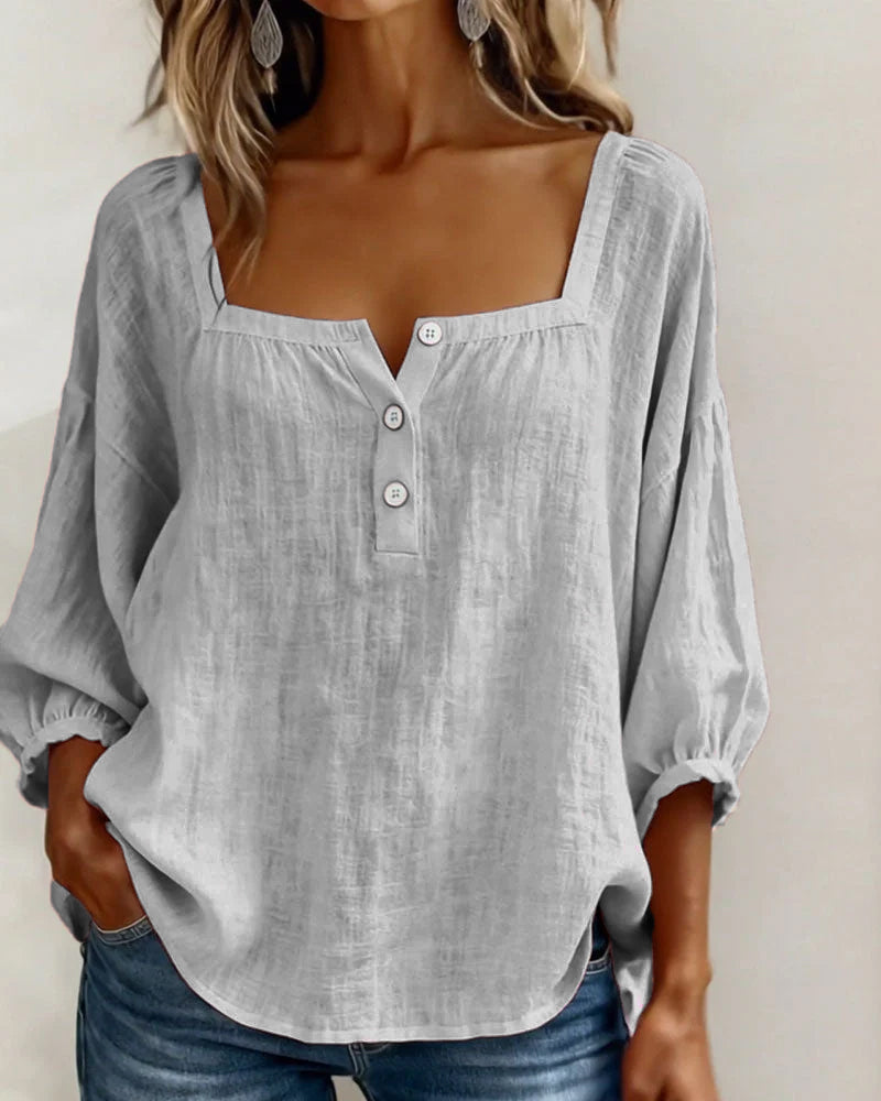 Orlinda | Stilvolle, lässige Bluse mit Puffärmeln