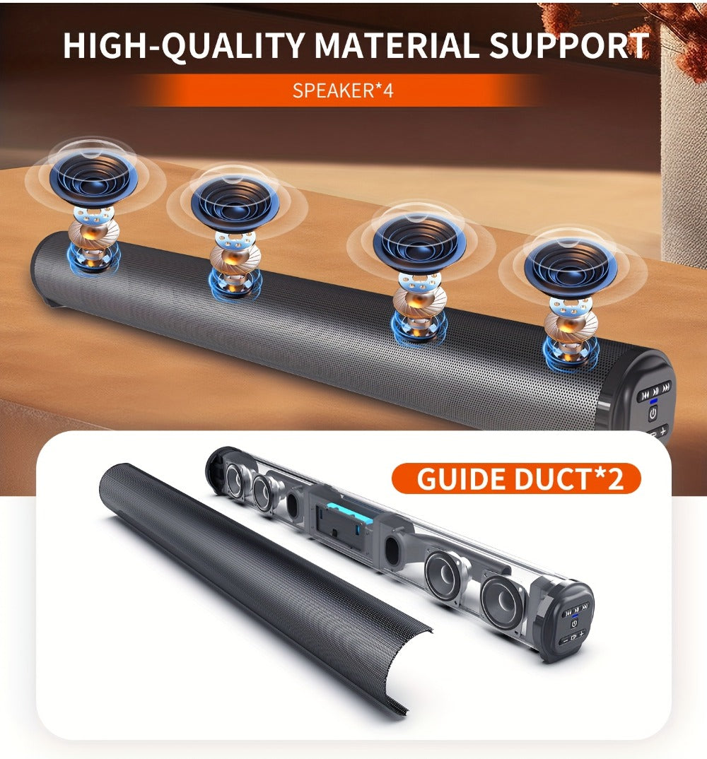 4D Echo Pearl Hi-Fi Soundbar with Subwoofer, Surround Sound Speaker System for TV, Computer & Laptop
