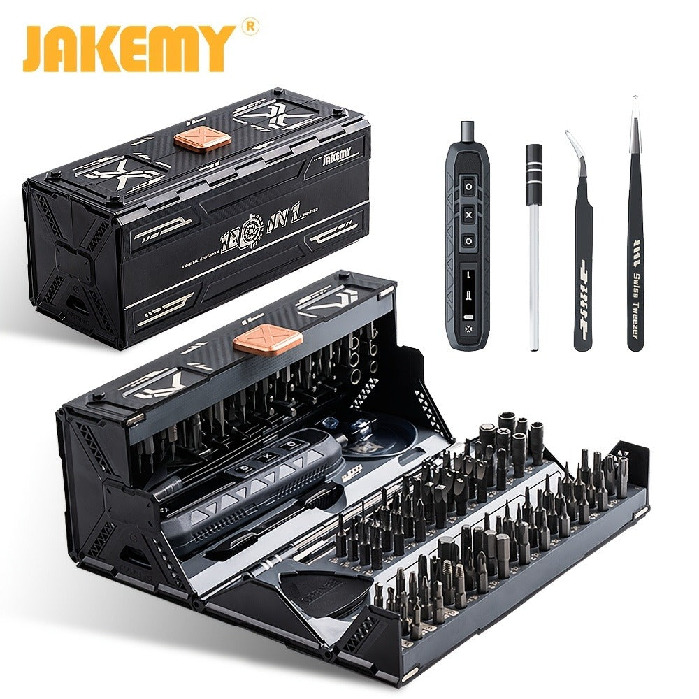 Electric Screwdriver Set, 180-in-One Repair Toolkit with 160 Magnetic Bits in Black or White for Device Setup