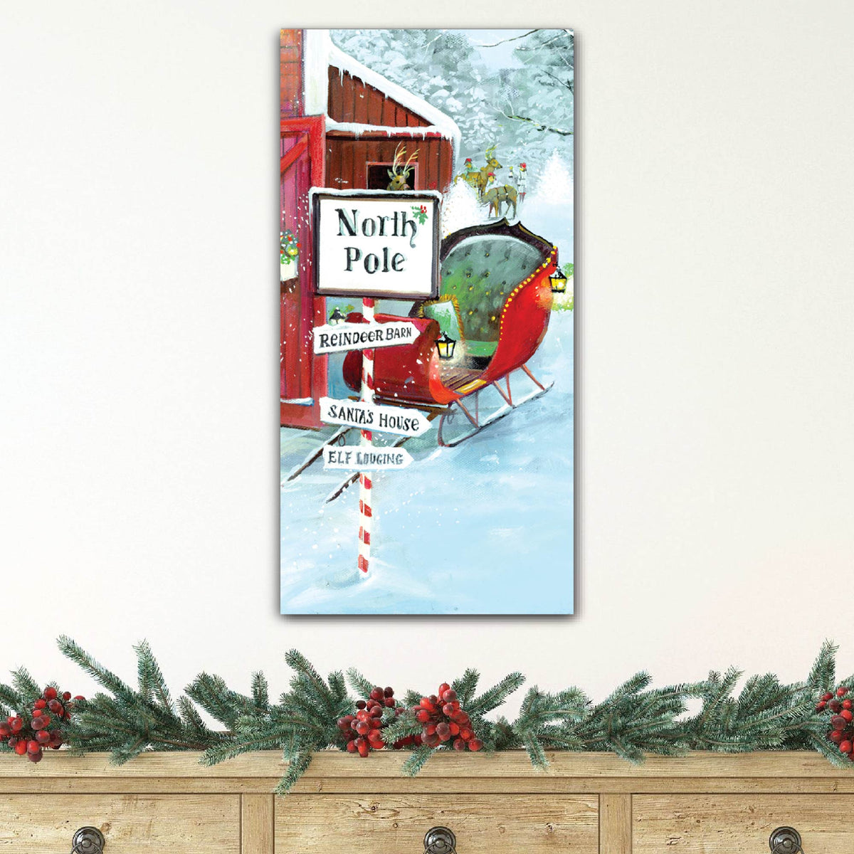 The North Pole Gallery-Wrapped Canvas Wall Art