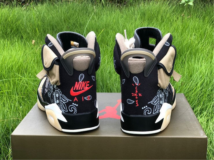 Travis Scott x Air Jordan 6 Cactus Jack – Black / Hemp / Sail
