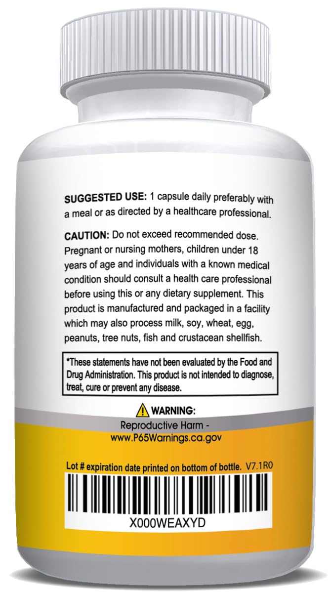 Turmeric Curcumin 600mg 95% Curcuminoids 60 Capsules Supplement