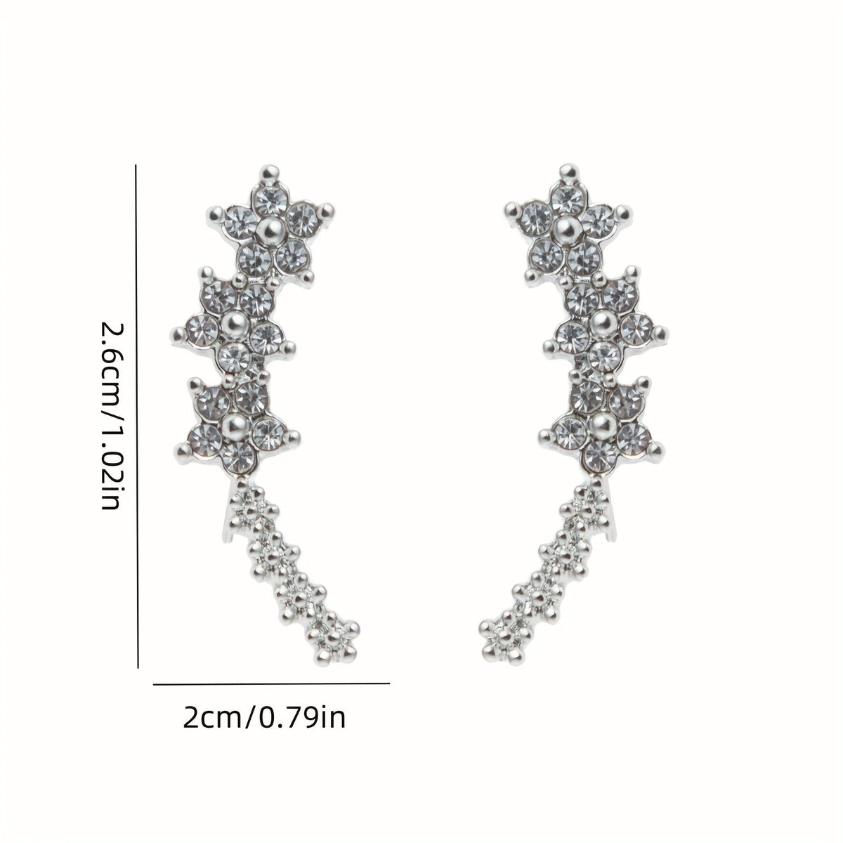 Cynthia | Timeless Floral Climber Earrings