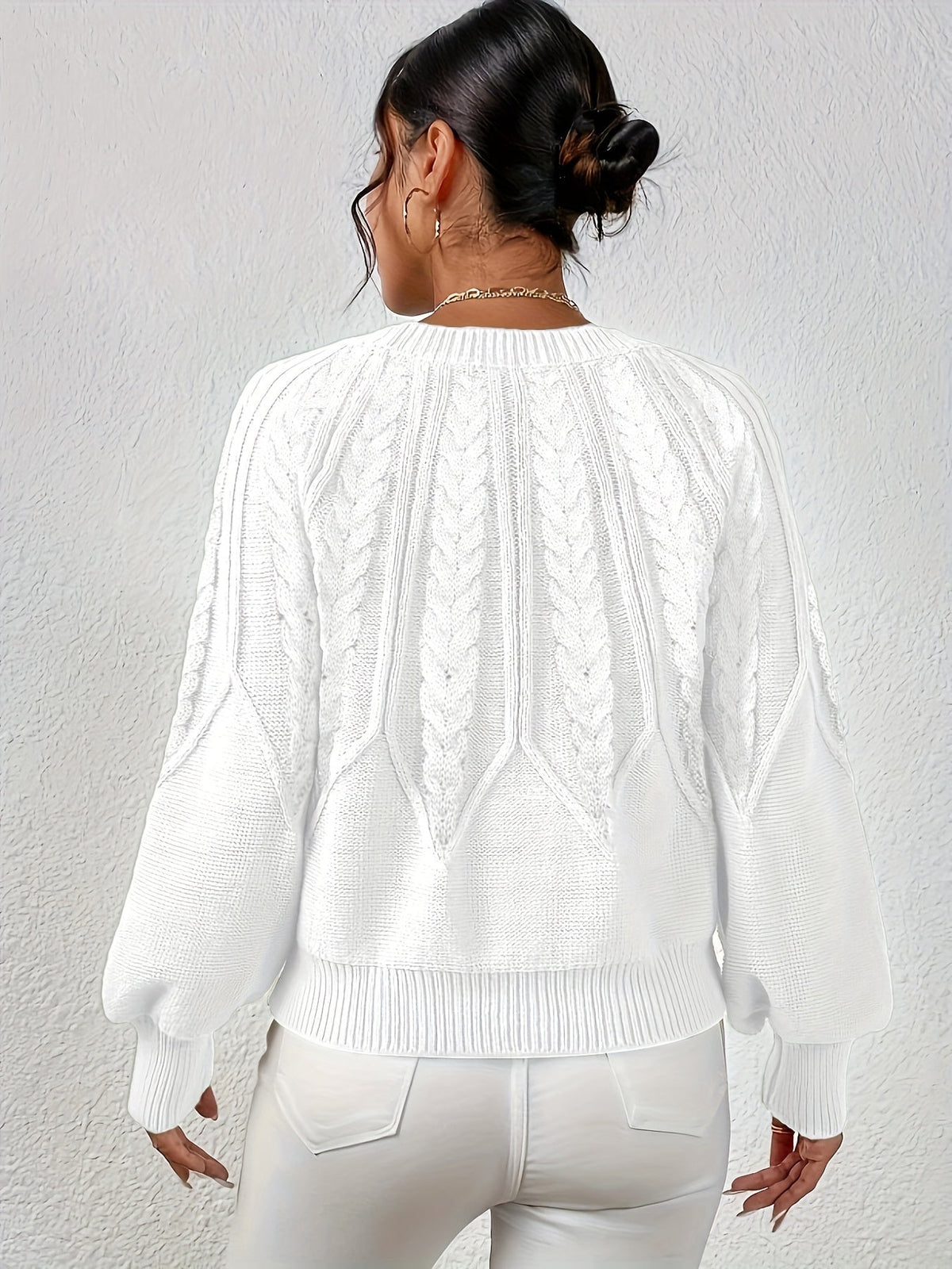 Ophelia | Entspannter Zopfmuster-Pullover