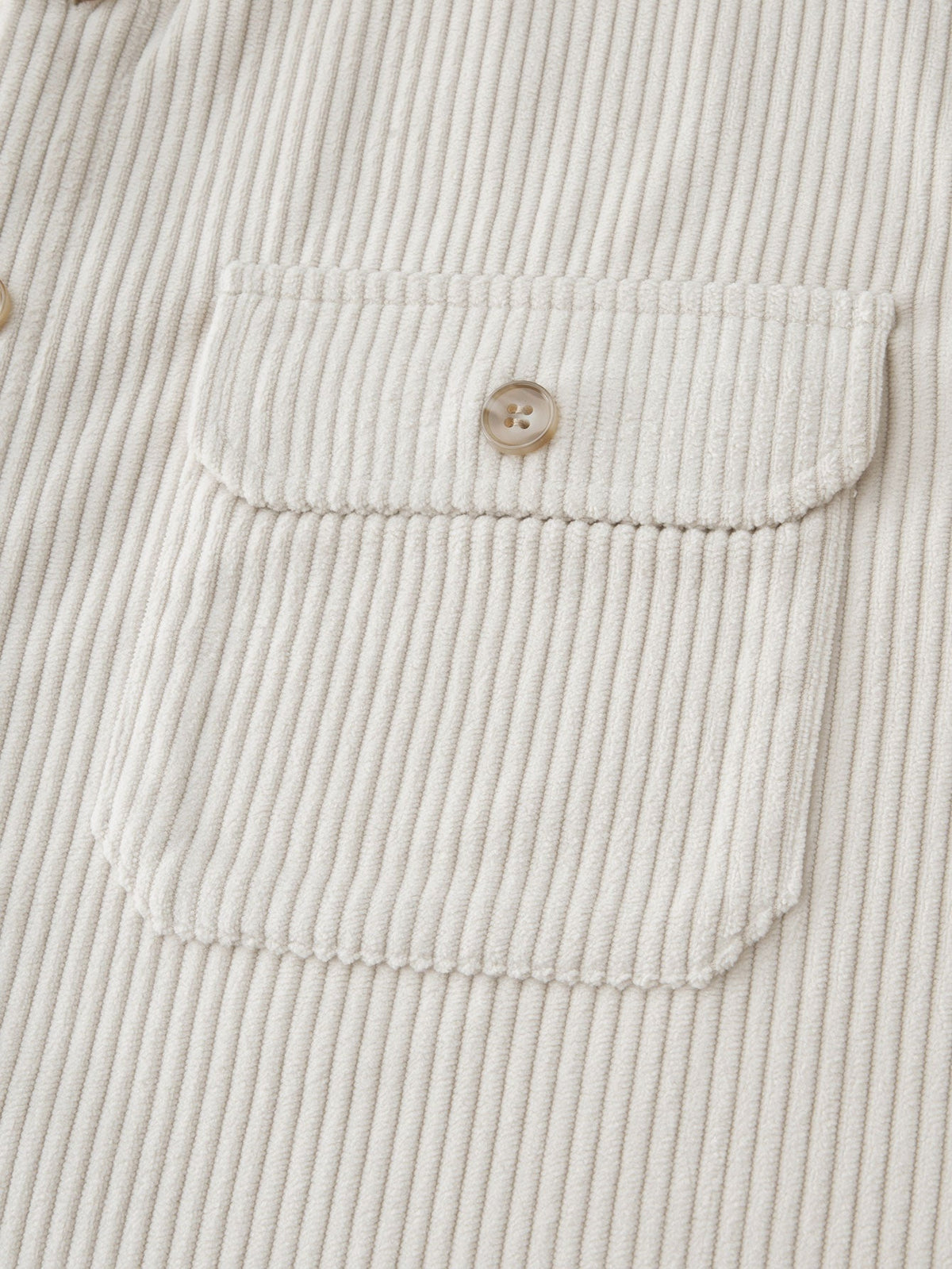 Corduroy Overshirt With Dual Chest Pockets