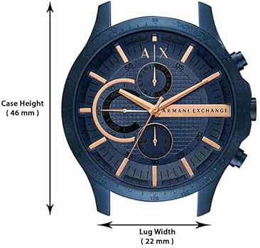 Armani Exchange Hampton AX2430 Herren-Chronograph – Blaues Zifferblatt mit blauem Edelstahlarmband