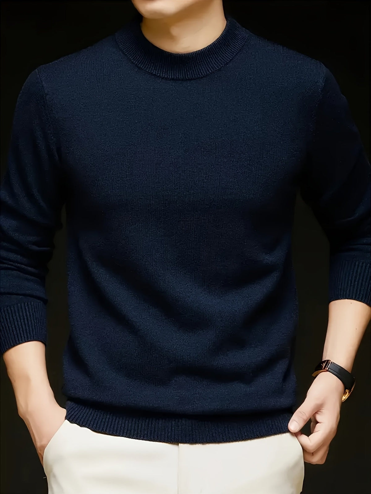 Cedric | Kuscheliger Stehkragen-Pullover