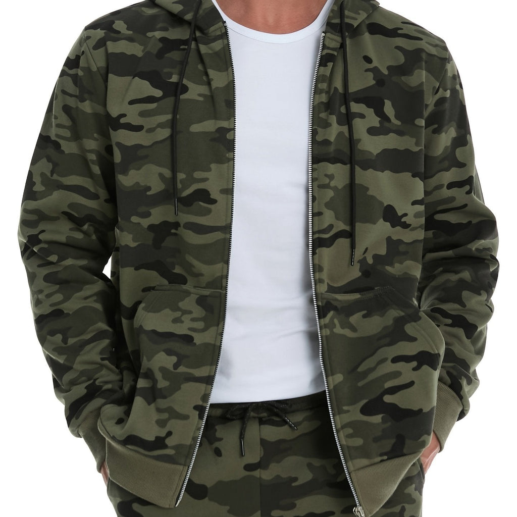 Ronan | Camouflage-Kapuzenjacke mit Reißverschluss