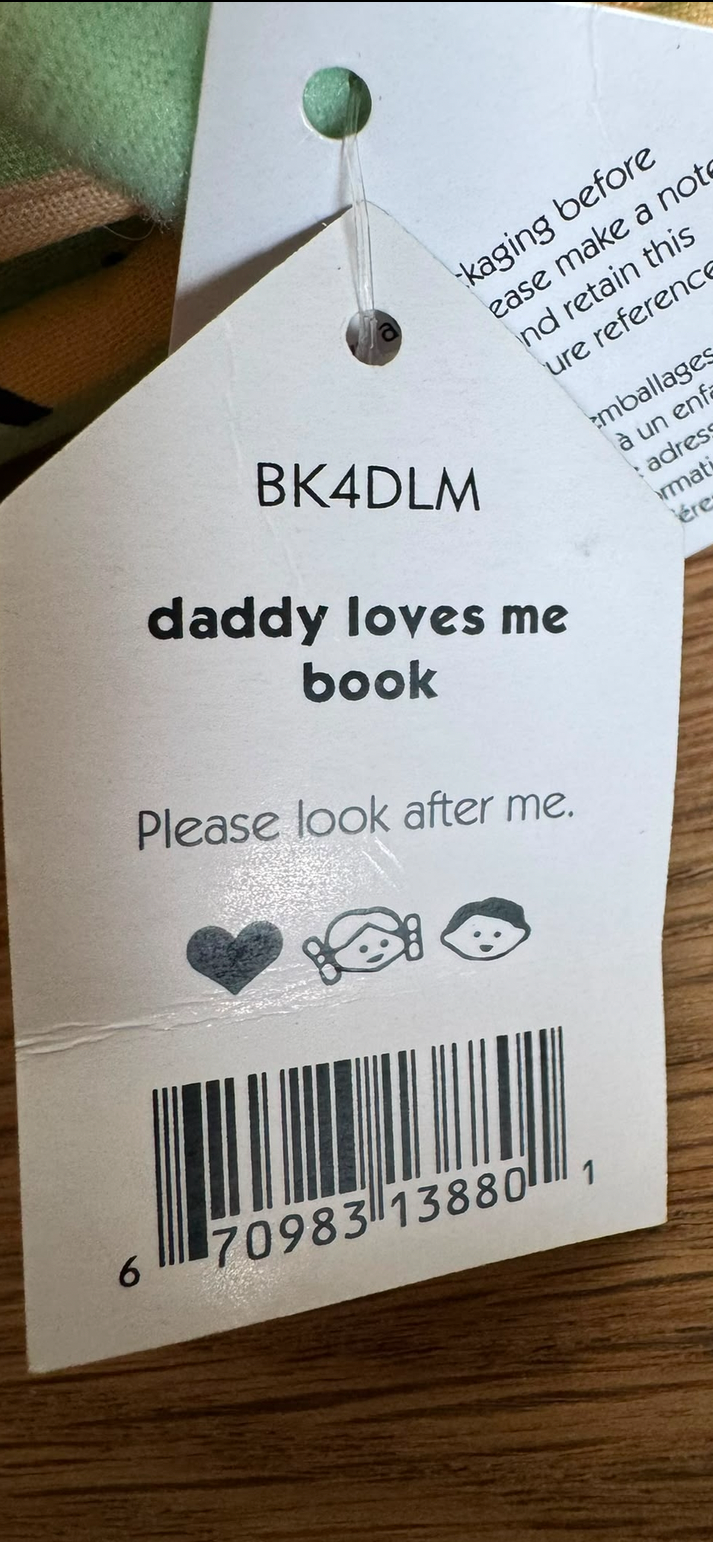 Jellycat ‘Daddy loves me’ Cloth Book