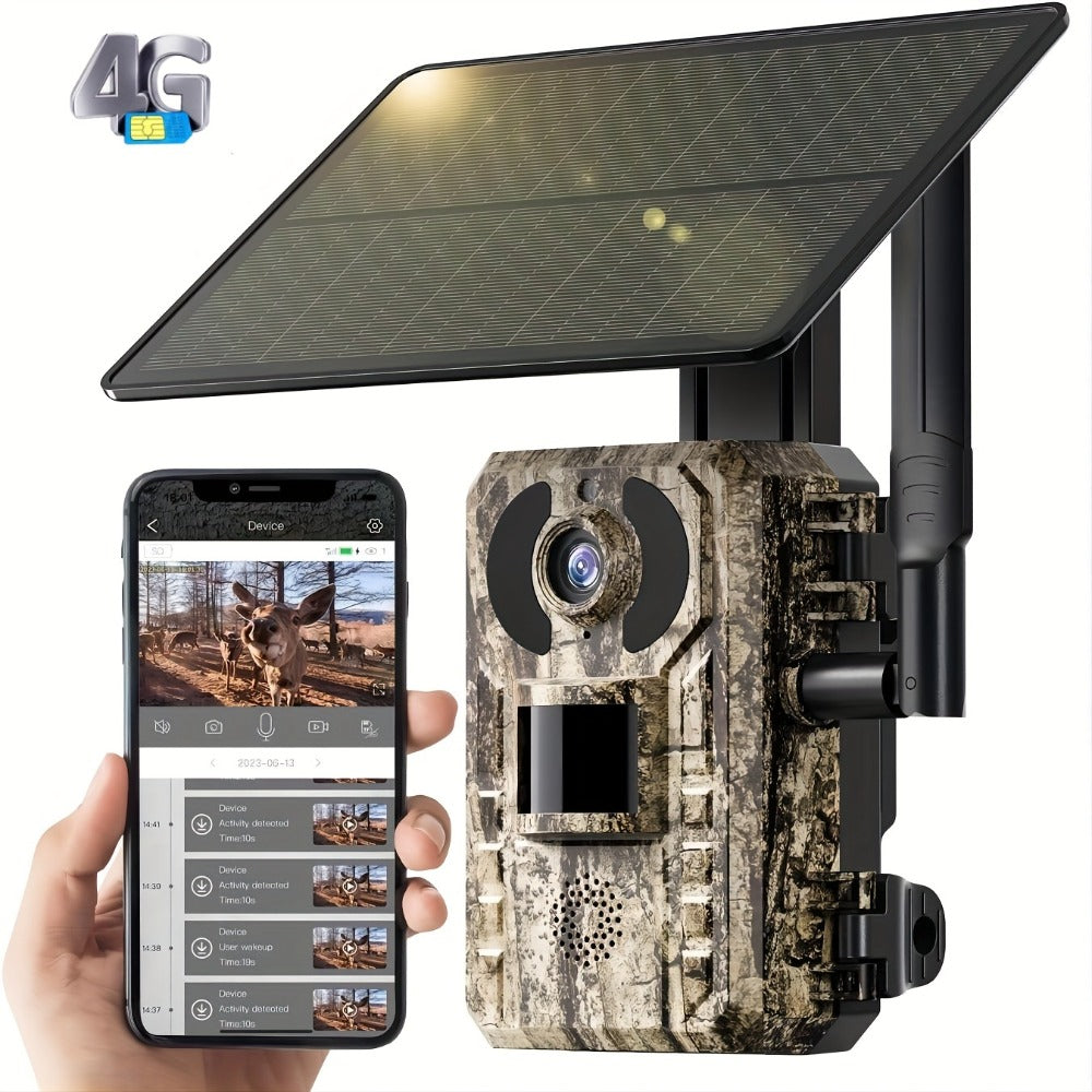 4G LTE Solar Trail Camera with App Alerts, Live View and Built-In SIM in One- to Four-Camera Packs