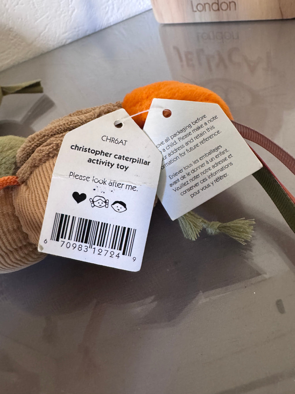 Jellycat Christopher Caterpillar Activity Toy