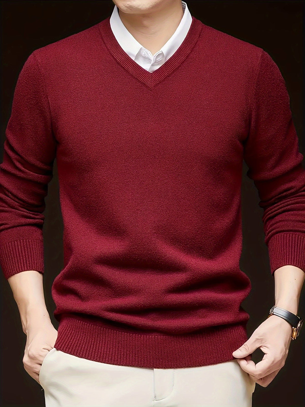 Nigel | Eleganter V-Ausschnitt-Pullover