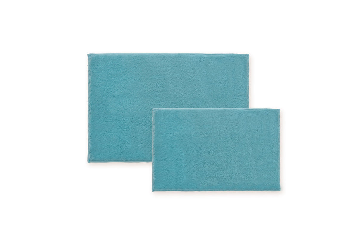 Bibb Home 5674 2 Piece Faux Fur Bath Mat Set
