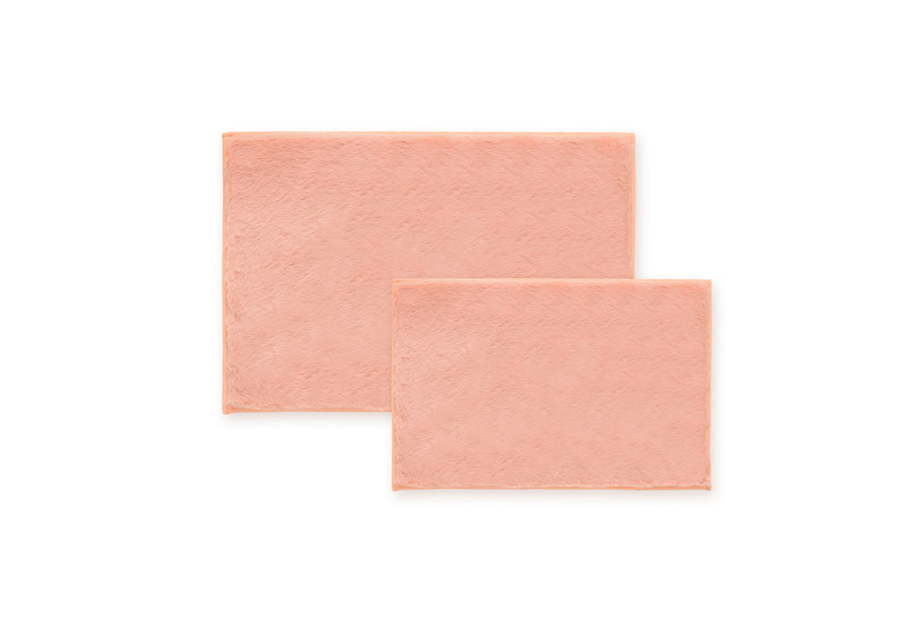 Bibb Home 5674 2 Piece Faux Fur Bath Mat Set