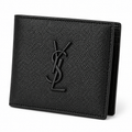 Saint Laurent YSL East/West Bifold Wallet – Grained Leather Black on Black
