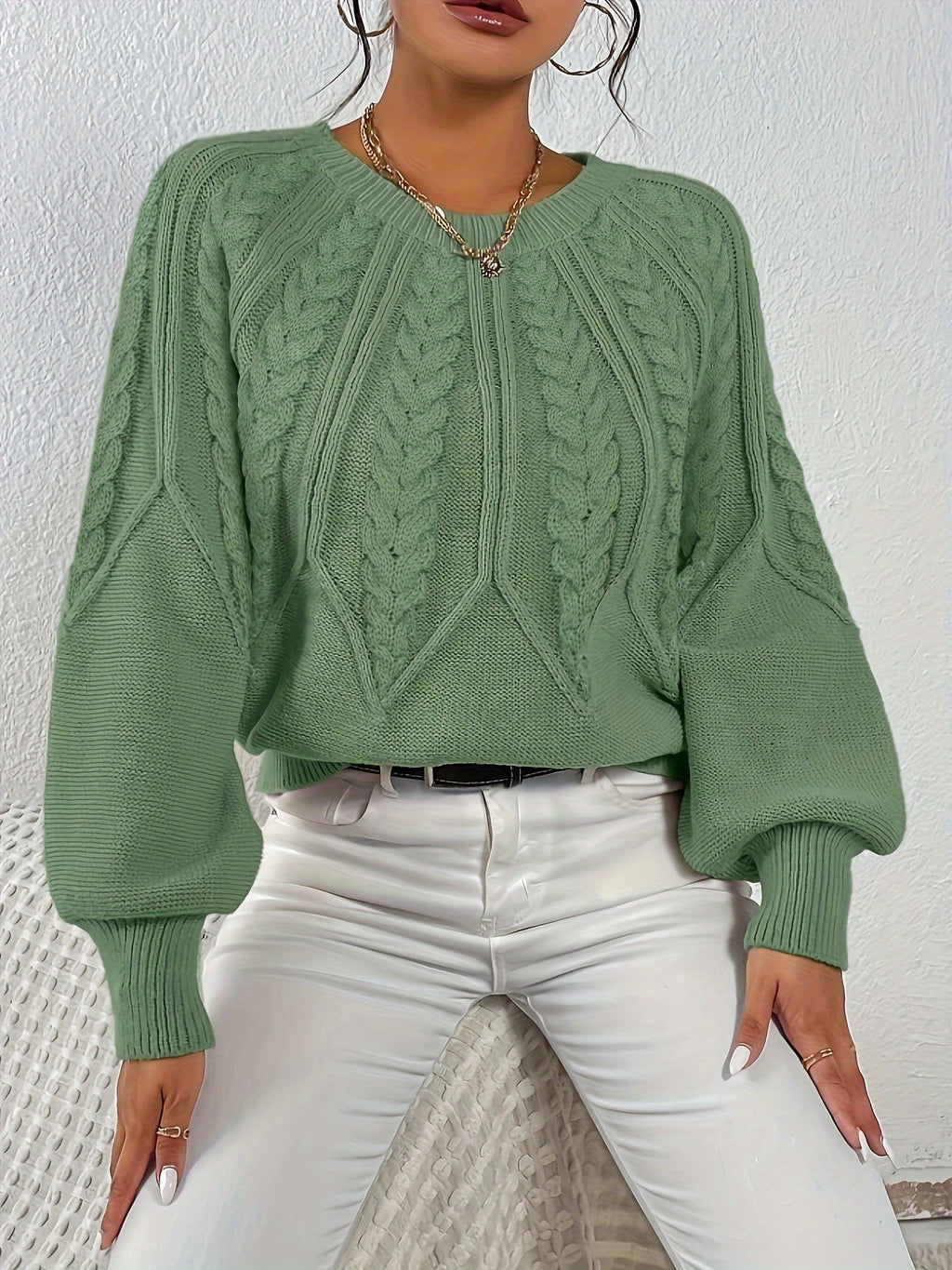 Ophelia | Entspannter Zopfmuster-Pullover