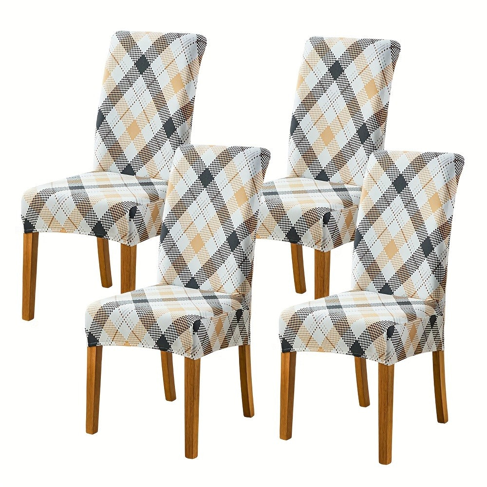 Dining Chair Covers in Ten Patterns with Four- or Six-Piece Set Checkouts for Parsons Chairs