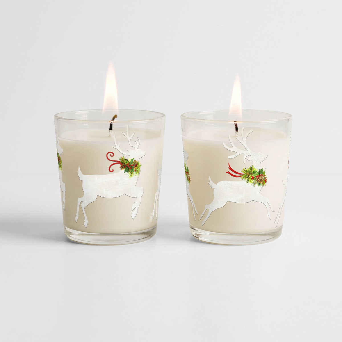 Dasher and Dancer - Balsam Fir and Cranberry Spice 9.6oz Soy Wax Candle 2 Piece Set