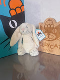 Jellycat Small Bashful Cream Bunny with Whiskers and Paws