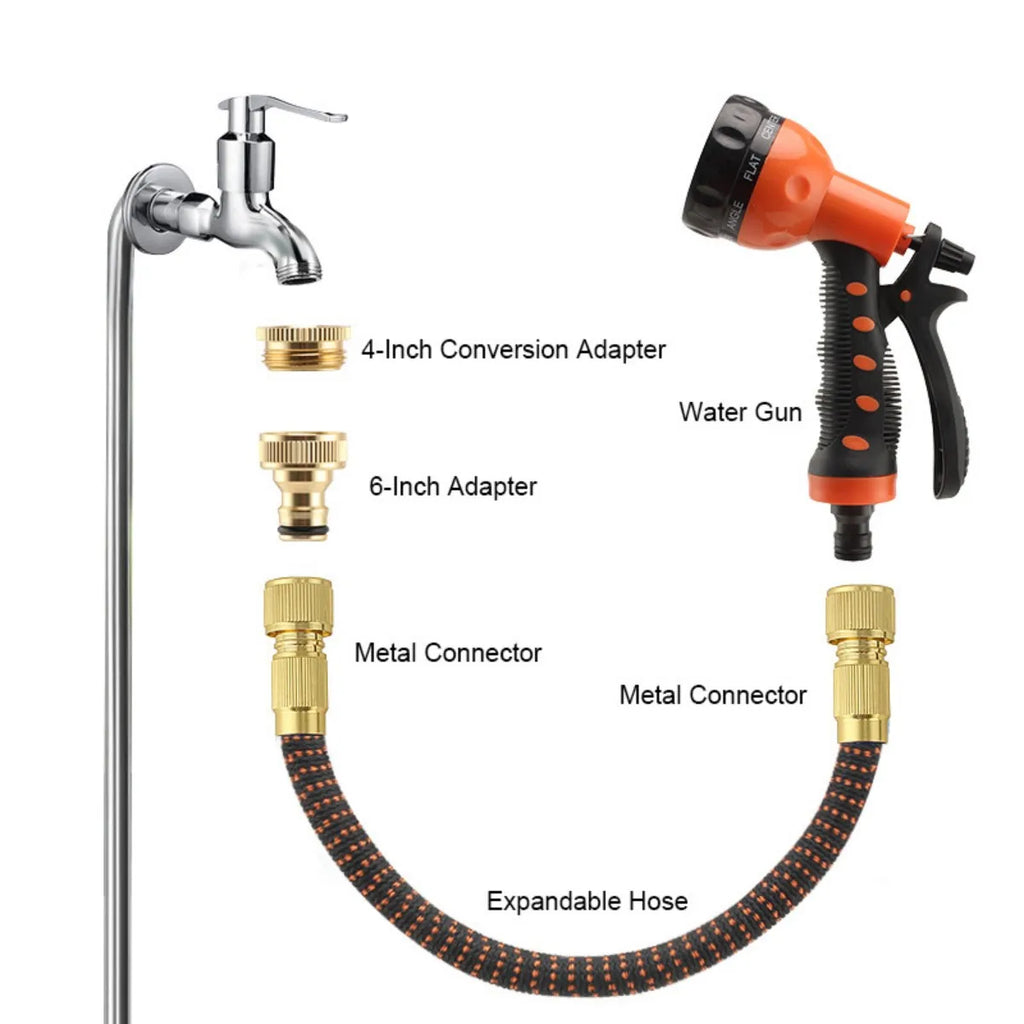 5-in-1 Multi-Function Expandable Garden Hose