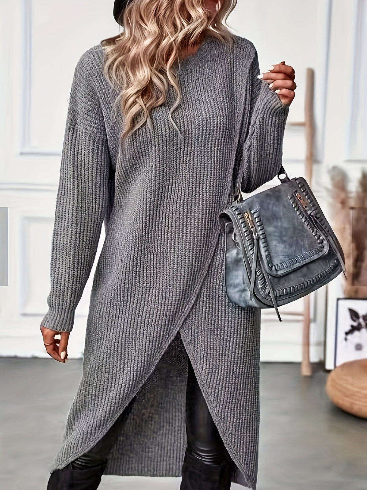 Larissa | Wrap-Front Knitted Dress