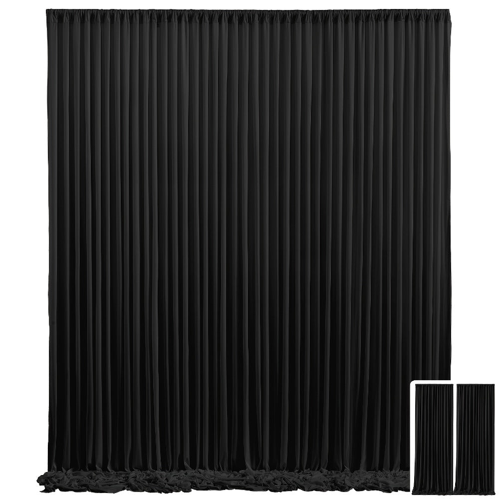 Party Backdrop Curtains 2pcs 59x118 Inch with Poles Wrinkle-Resistant Non-Transparent Fabric for an Everyday Personal Care Routine