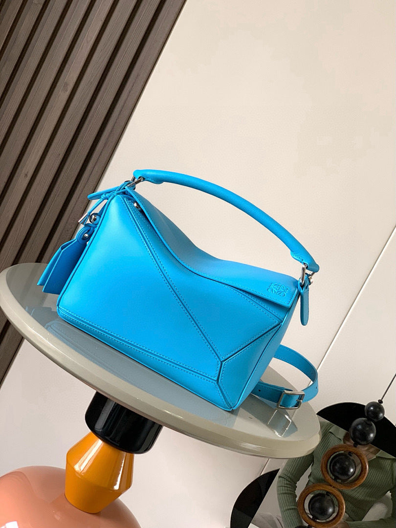 Loewe Puzzle Bag Small – Electric Blue Smooth Calfskin Silver Hardware