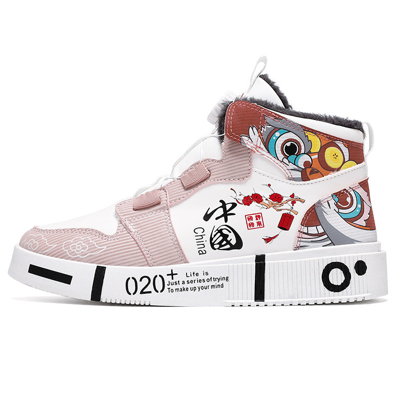 Herren-Herbst-High-Top-Freizeitsportschuhe mit rutschfester Sohle für den Alltag