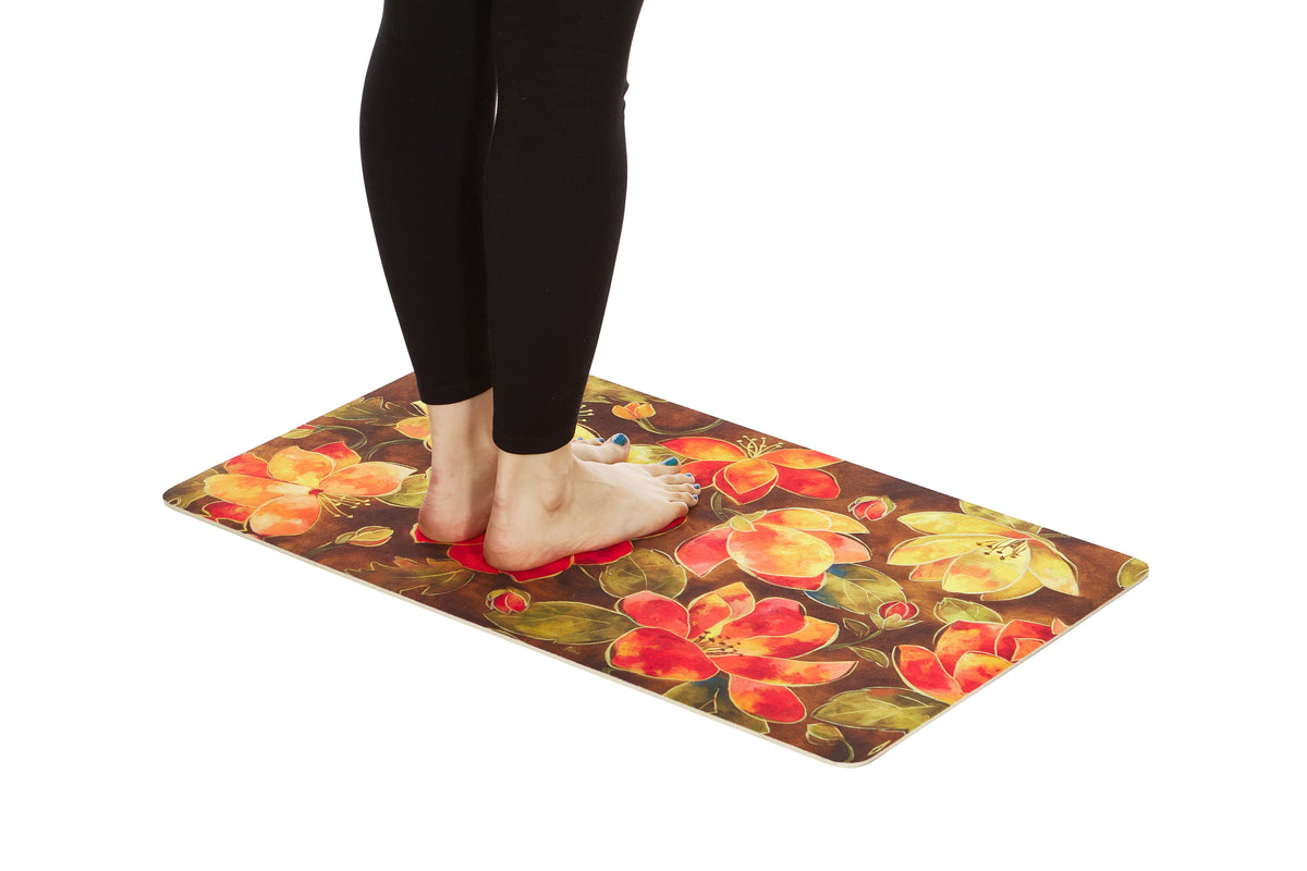 2-Pack Premium Comfort Kitchen Mats (Spring Bloom)